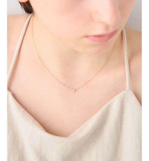 ete「[レイヤード] K10YG ダイヤモンド ネックレス」|ネックレス|