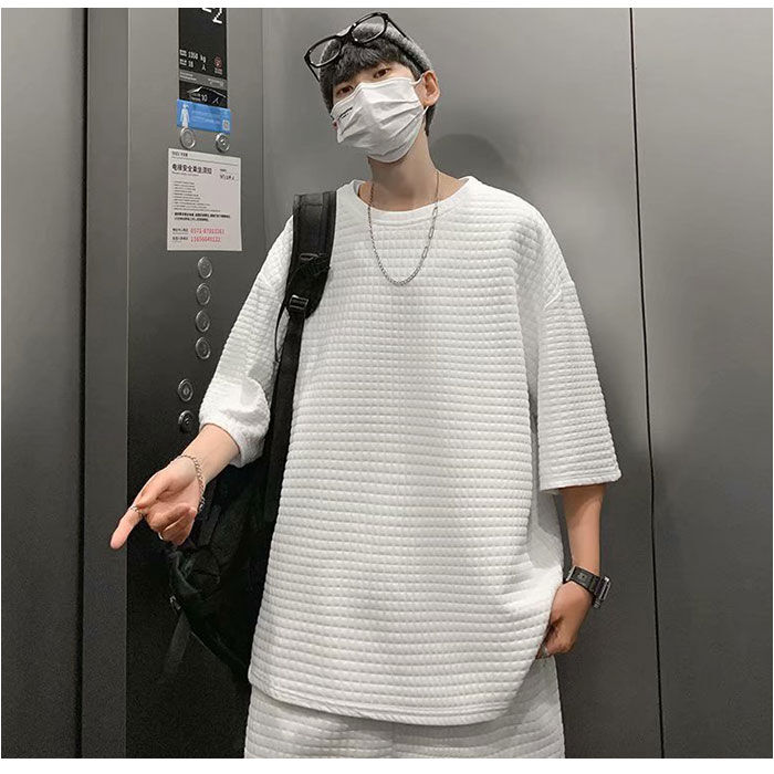BACKYARD FAMILY「メンズ セットアップ ジャージ 通販 上下セット 夏用 五分袖 Tシャツ トップス ハーフパンツ」|その他|