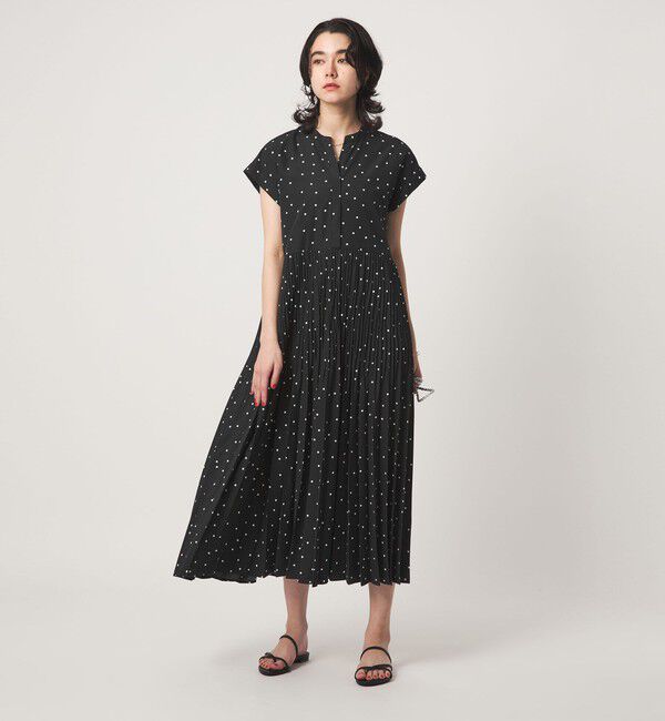 UNITED ARROWS green label relaxing「【結論シリーズ】全方位映えプリーツワンピ ドット［size SHORT/TALLあり］」|ワンピース|