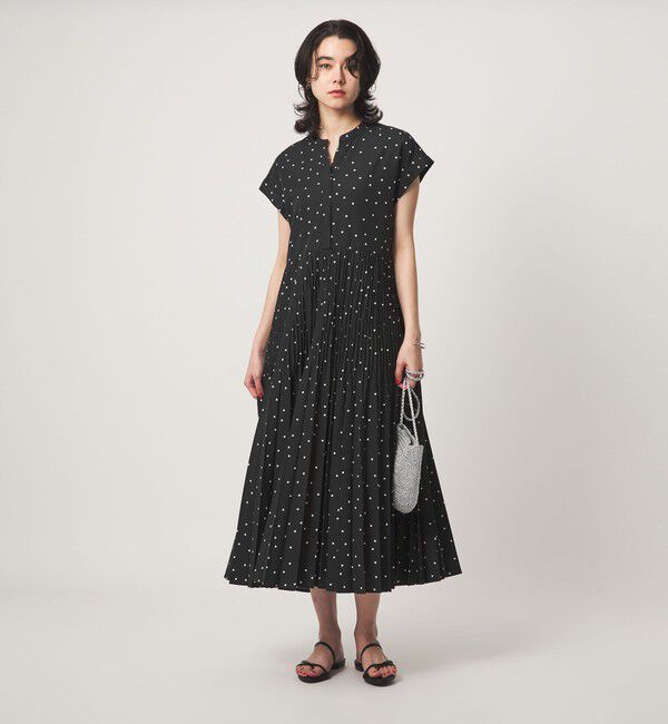 UNITED ARROWS green label relaxing「【結論シリーズ】全方位映えプリーツワンピ ドット［size SHORT/TALLあり］」|ワンピース|