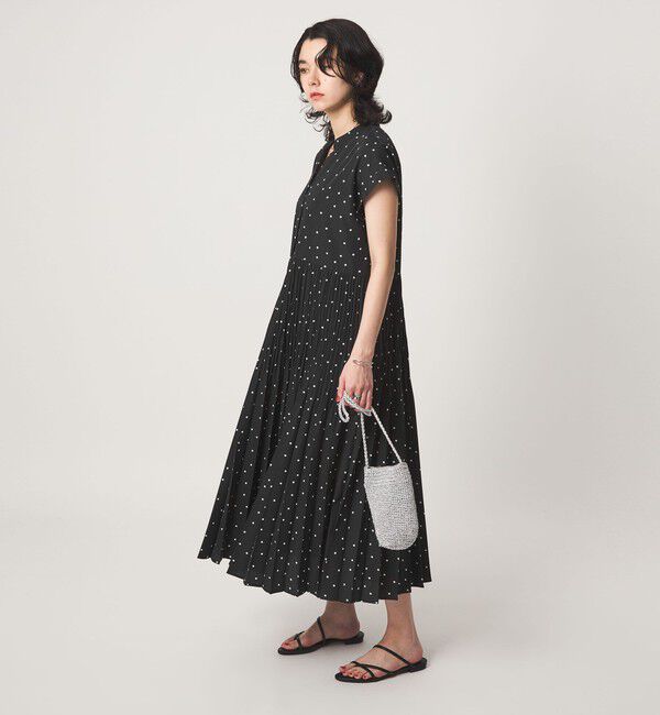 UNITED ARROWS green label relaxing「【結論シリーズ】全方位映えプリーツワンピ ドット［size SHORT/TALLあり］」|ワンピース|