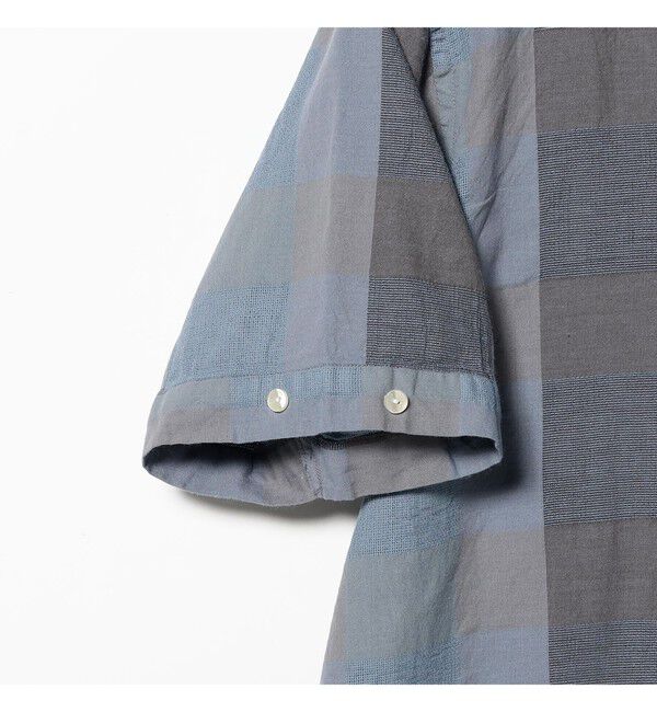 BEAMS PLUS「Italian Collar Indigo Panama Weave Plaid」|シャツ・ブラウス|