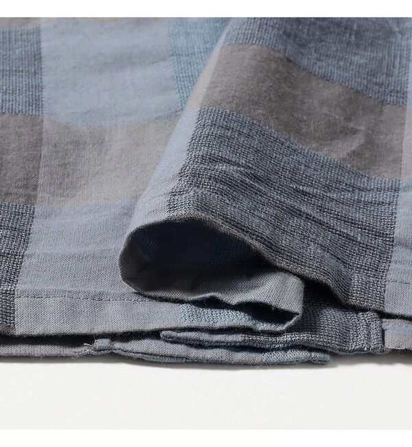 BEAMS PLUS「Italian Collar Indigo Panama Weave Plaid」|シャツ・ブラウス|