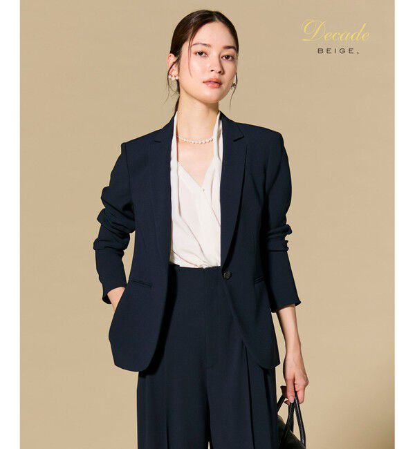 BEIGE,「【セットアップ対応】CINDY / テーラードジャケット」|テーラードジャケット|Navy