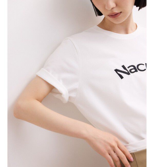 ADAM ET ROPE'「【WEB限定】クリーンタッチコットン刺しゅうロゴT」|Tシャツ・カットソー|