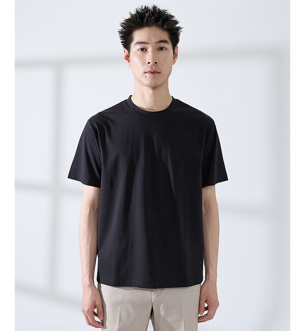 ABAHOUSE「【SMART CLOSET】シルケット天竺 クルーネック 半袖Tシャツ / 接触」|Tシャツ・カットソー|