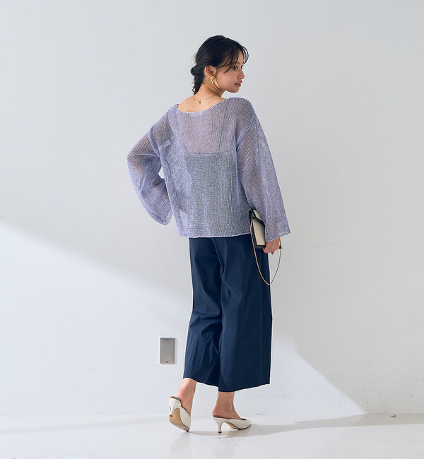 Rouge vif「シアーメッシュペーパーニットプルオーバー」|ニット・セーター|