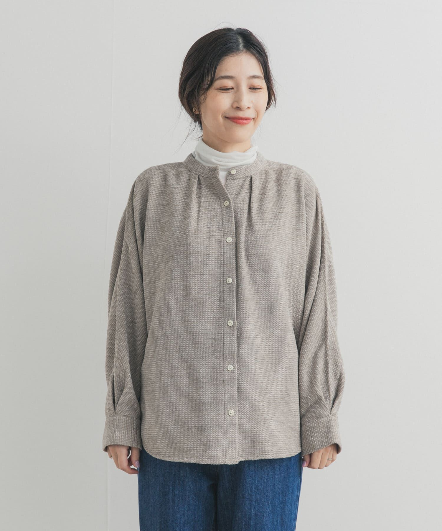URBAN RESEARCH DOORS「ドルマンバンドカラーシャツ」|シャツ・ブラウス|