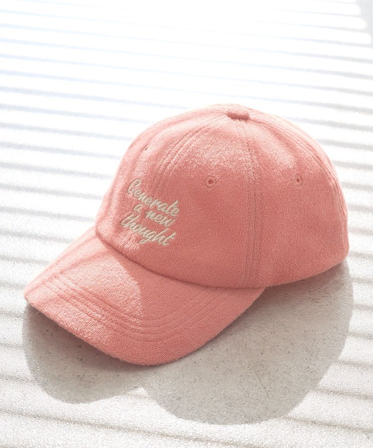 earth music&ecology「メッセージ刺繍パイルキャップ」|その他|Pink