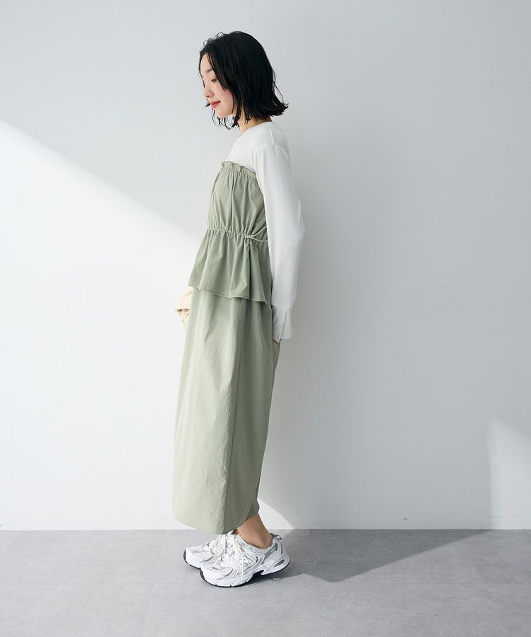 Green Parks「ペプラムドッキングワンピース」|ワンピース|