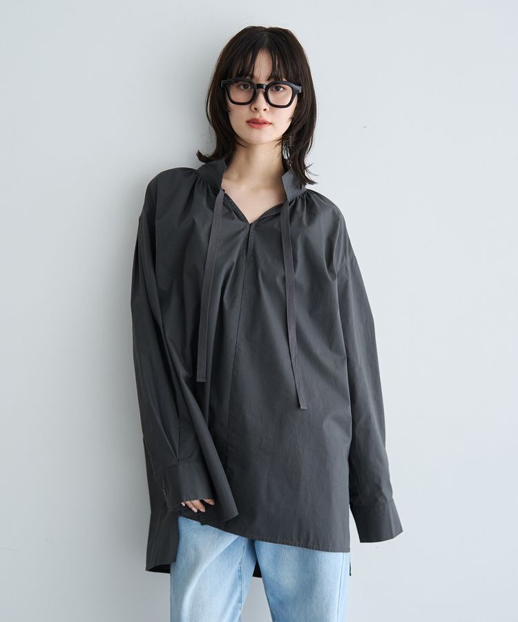 YECCA VECCA「タイプライタースキッパーオーバーシャツ」|シャツ・ブラウス|