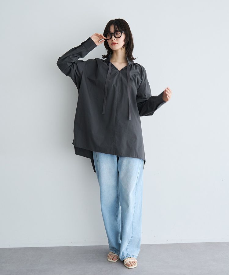 YECCA VECCA「タイプライタースキッパーオーバーシャツ」|シャツ・ブラウス|