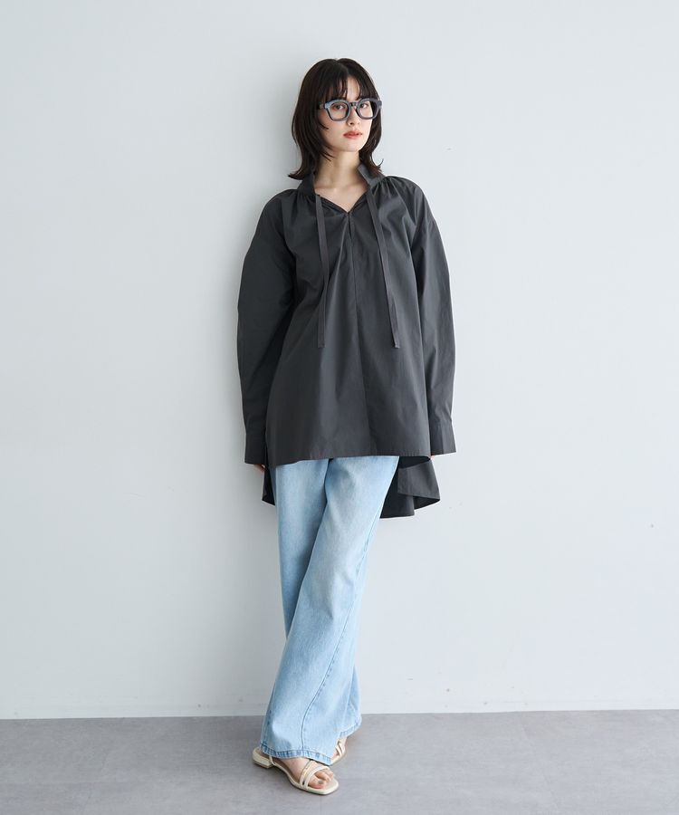 YECCA VECCA「タイプライタースキッパーオーバーシャツ」|シャツ・ブラウス|