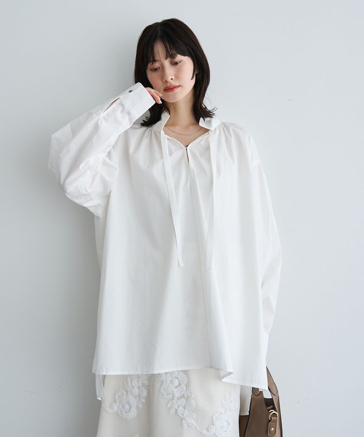 YECCA VECCA「タイプライタースキッパーオーバーシャツ」|シャツ・ブラウス|