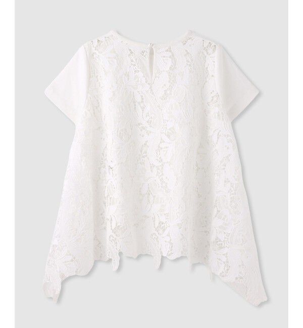 LOULOU WILLOUGHBY「レースドッキングロングＴシャツ」|Tシャツ・カットソー|