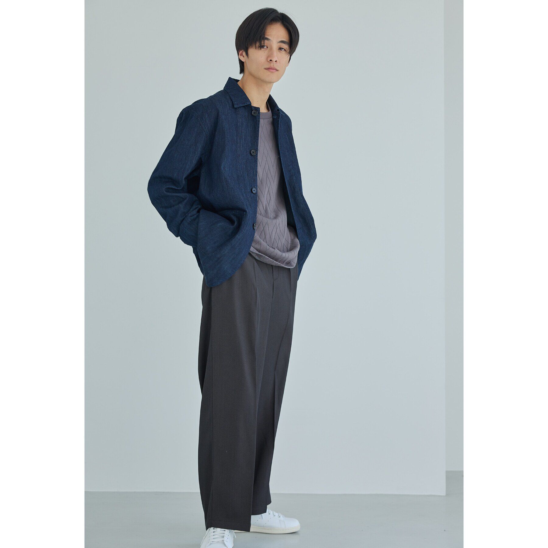 THE SHOP TK「ツイル ワイドスラックス 洗濯機OK」|その他|