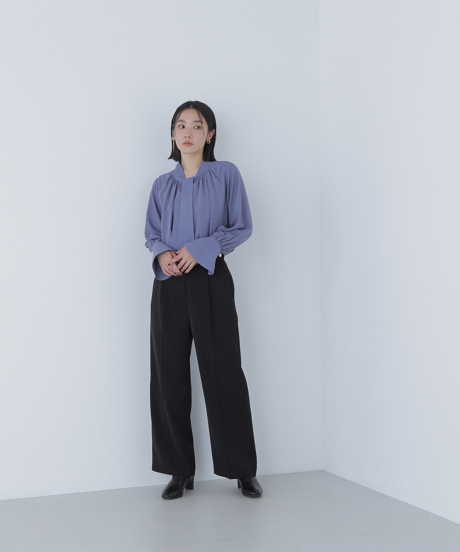  「メタルディティールタックワイドパンツ」|その他|