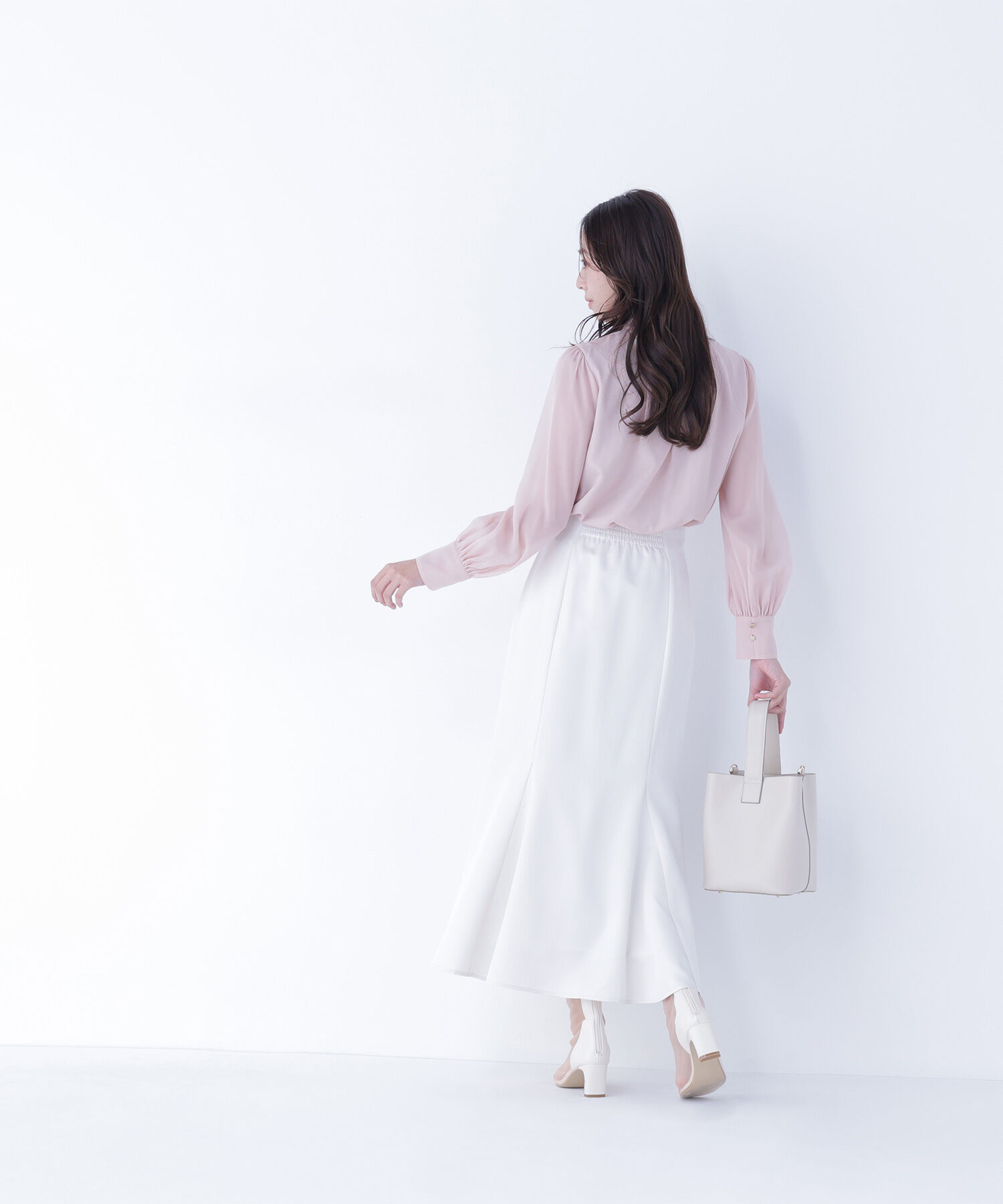  「ハイネックボリュームシアーブラウス」|シャツ・ブラウス|