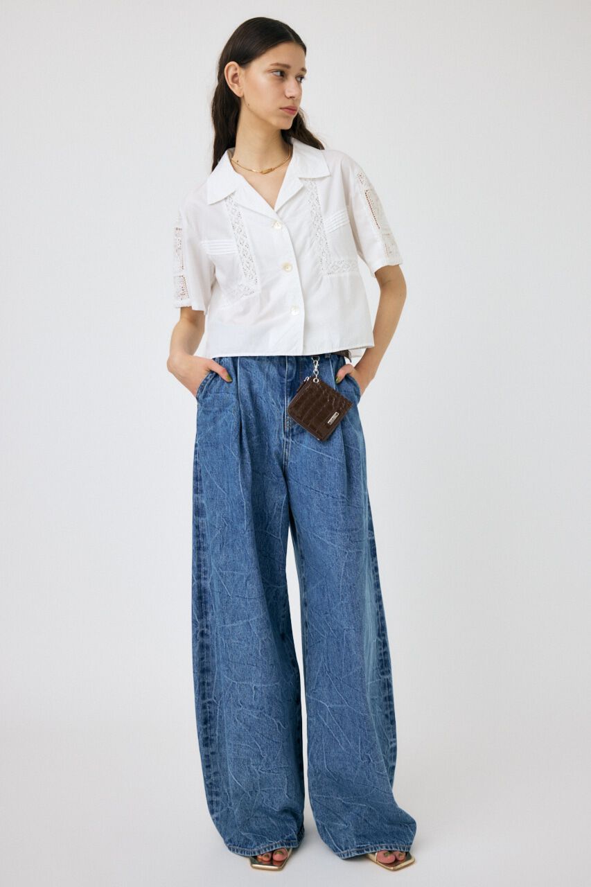 MOUSSY「CROCHET COMBI シャツ」|シャツ・ブラウス|