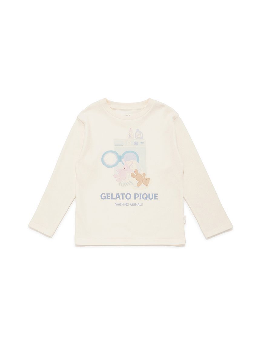 GELATO PIQUE KIDS & BABY「【JUNIOR】ウォッシングアニマルワンポイントロンT」|ルームウェア|