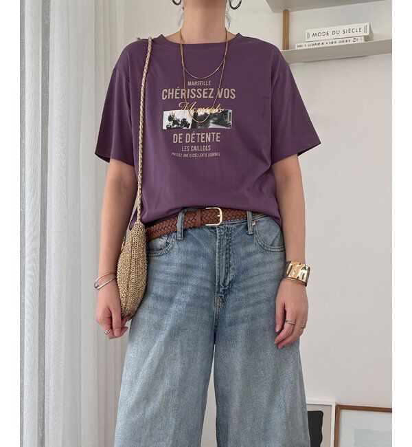 Lbc with Life「【接触冷感】フォトロゴTシャツ」|Tシャツ・カットソー|パープル