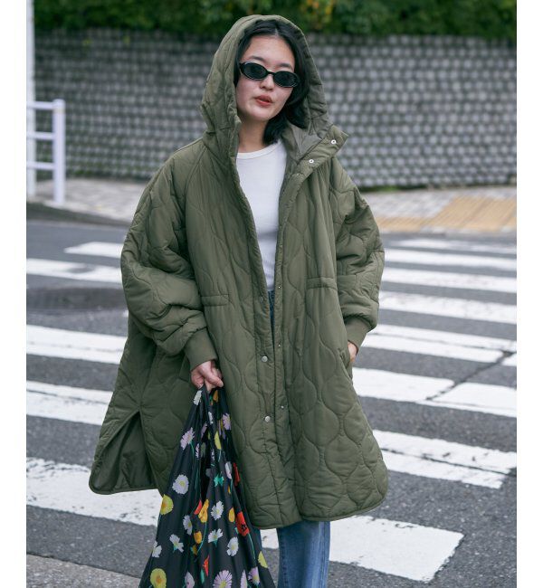 VENCE share style「中綿キルトフード付きコート」|その他|