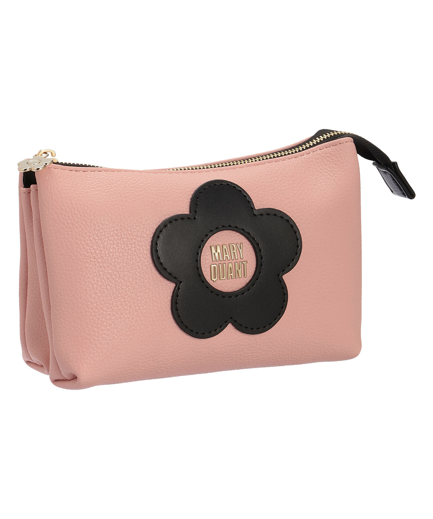 MARY QUANT「センターロゴデイジー 3ポケットポーチ」|ポーチ|ピンク