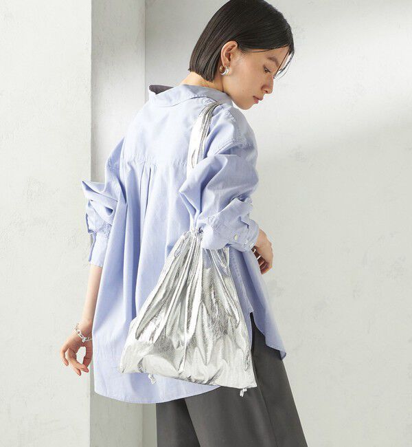 SHIPS for women「《一部追加予約》2WAY ドローストリング トート バッグ」|トートバッグ|シルバー