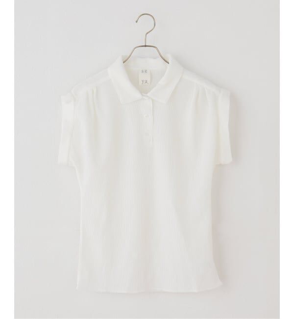IENA LA BOUCLE「seya. セヤ MESH POLO NK07318J26」|ポロシャツ|