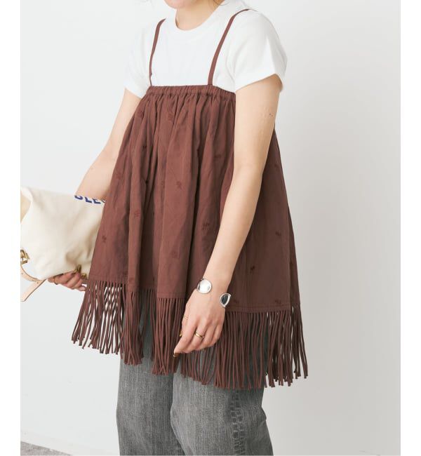 Spick and Span「crinkle crinkle crinkle 別注フリンジキャミ*」|キャミソール|