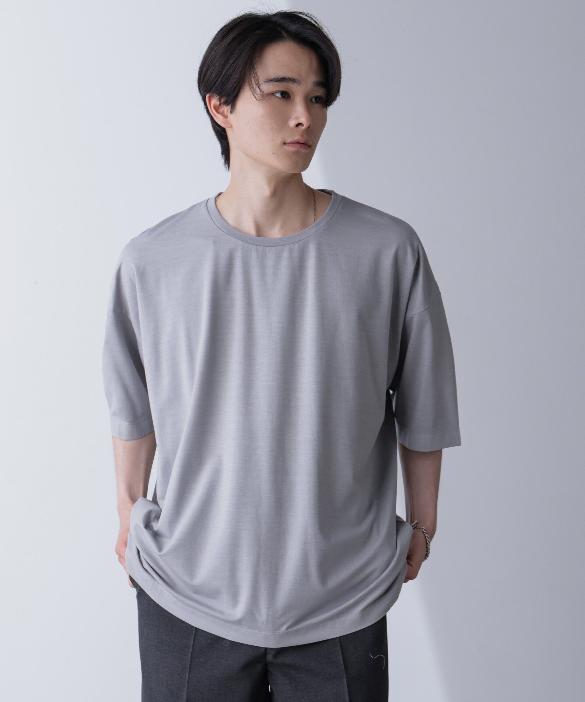 nano･universe「ピグメントビッグTシャツ 半袖」|Tシャツ・カットソー|