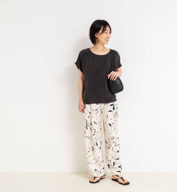 NOLLEY'S「《セットアップ対応》ウォッシャブルシルキーキュプラフレンチブラウス」|シャツ・ブラウス|