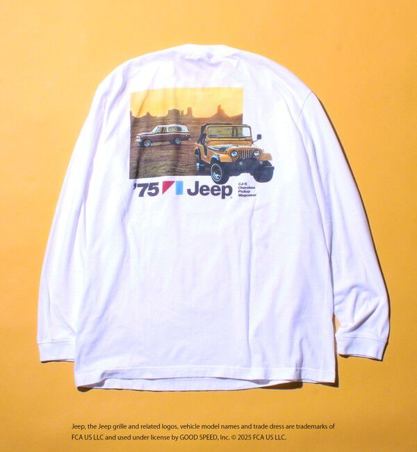 GLOSTER「【GOOD ROCK SPEED】Jeep / ジープ バックプリント ロングスリーブTシャツ ロンT」|Tシャツ・カットソー|ホワイト