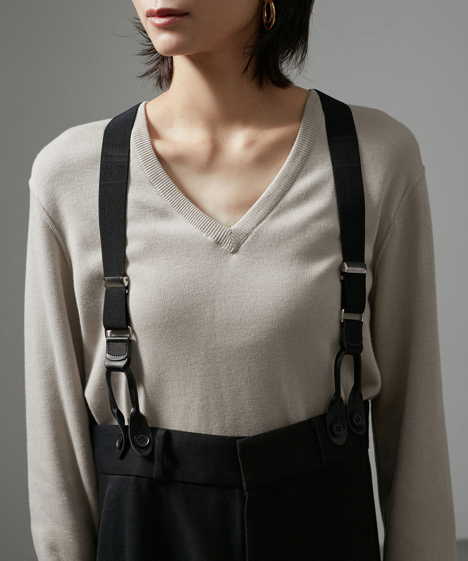 SALON adam et rope'「【WEB限定】サスペンダートラペーズスカート」|スカート|