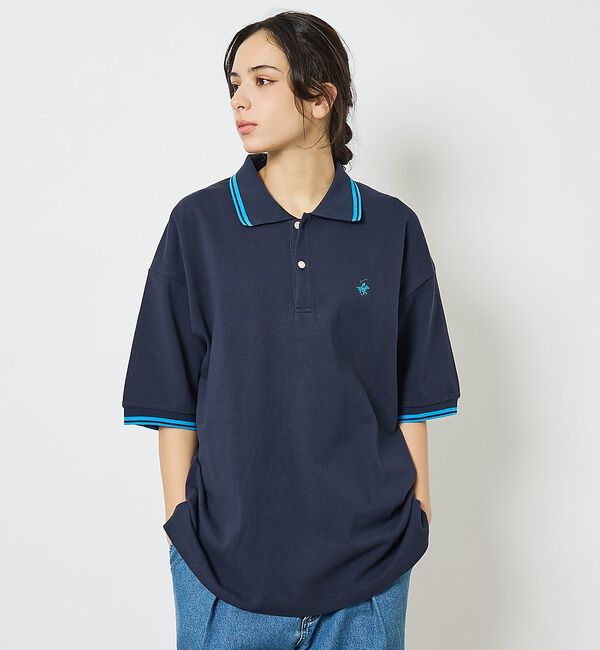 ABAHOUSE「【BEVERLY HILLS POLO CLUB/ビバリーヒルズポロクラブ】ブラ」|ポロシャツ|ネイビー
