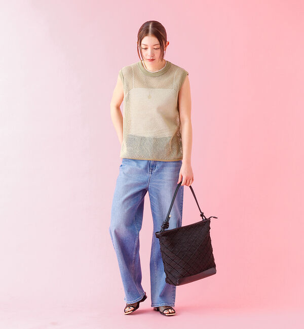Rouge vif「【JOHNBULL/ジョンブル】メッシュノースリーブトップス / タンクトップ」|Tシャツ・カットソー|