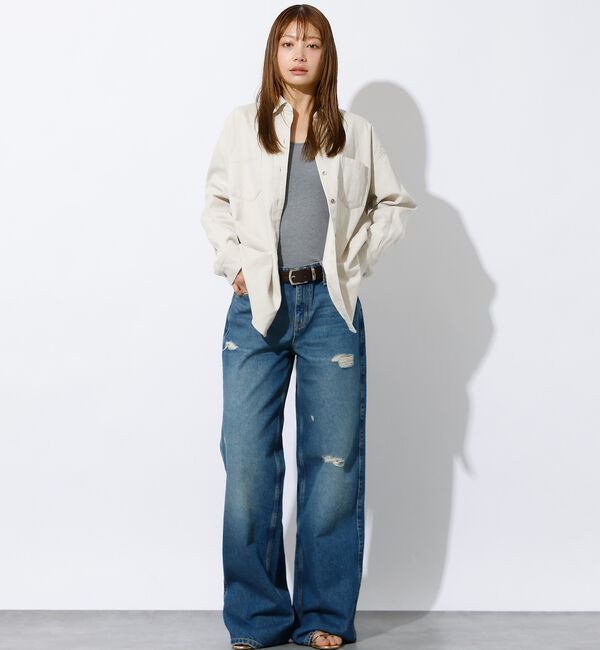 Rouge vif「【MICA&DEAL /マイカアンドディール】Denim shirt / デニム」|シャツ・ブラウス|