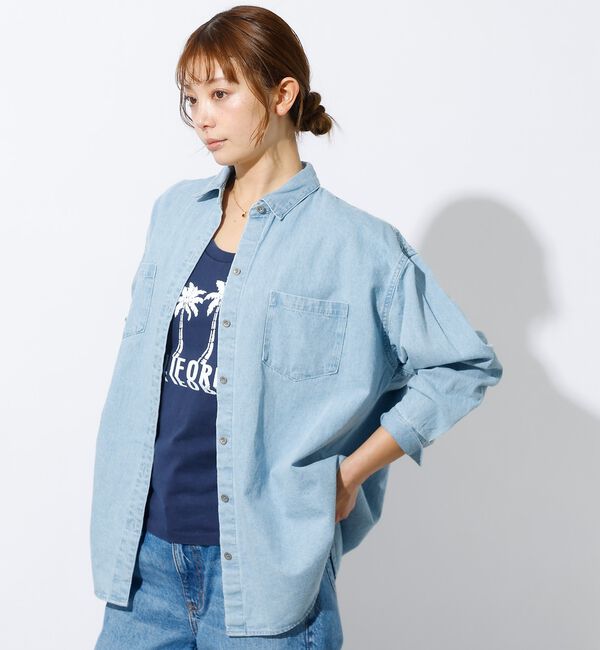 Rouge vif「【MICA&DEAL /マイカアンドディール】Denim shirt / デニム」|シャツ・ブラウス|