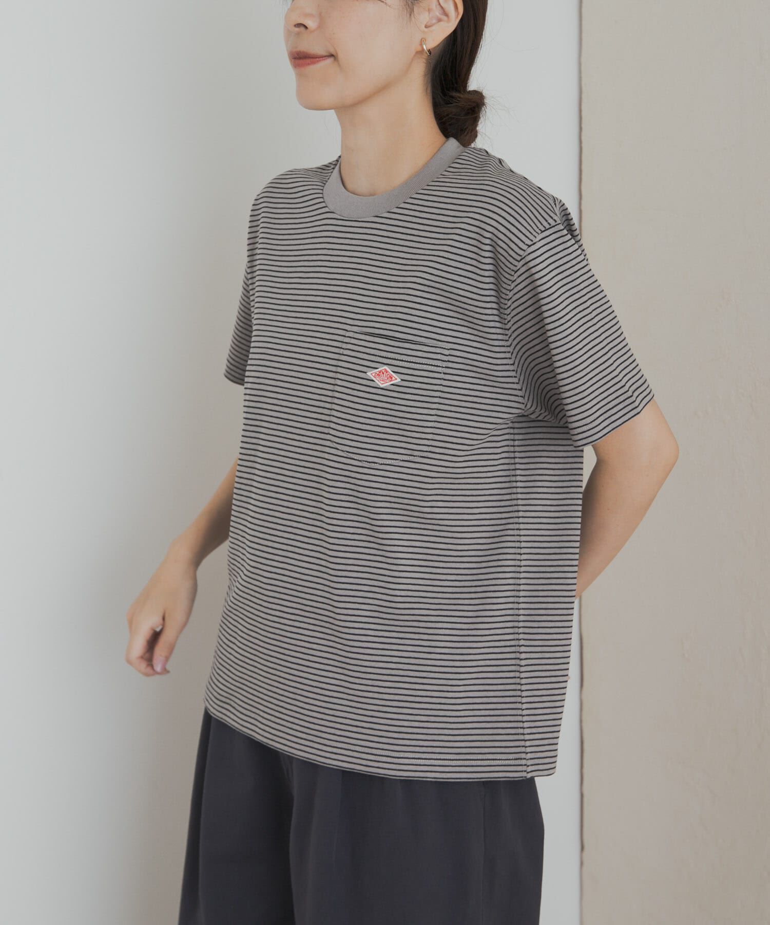 URBAN RESEARCH DOORS「DANTON　POCKET T-SHIRTS」|Tシャツ・カットソー|ブラック系その他