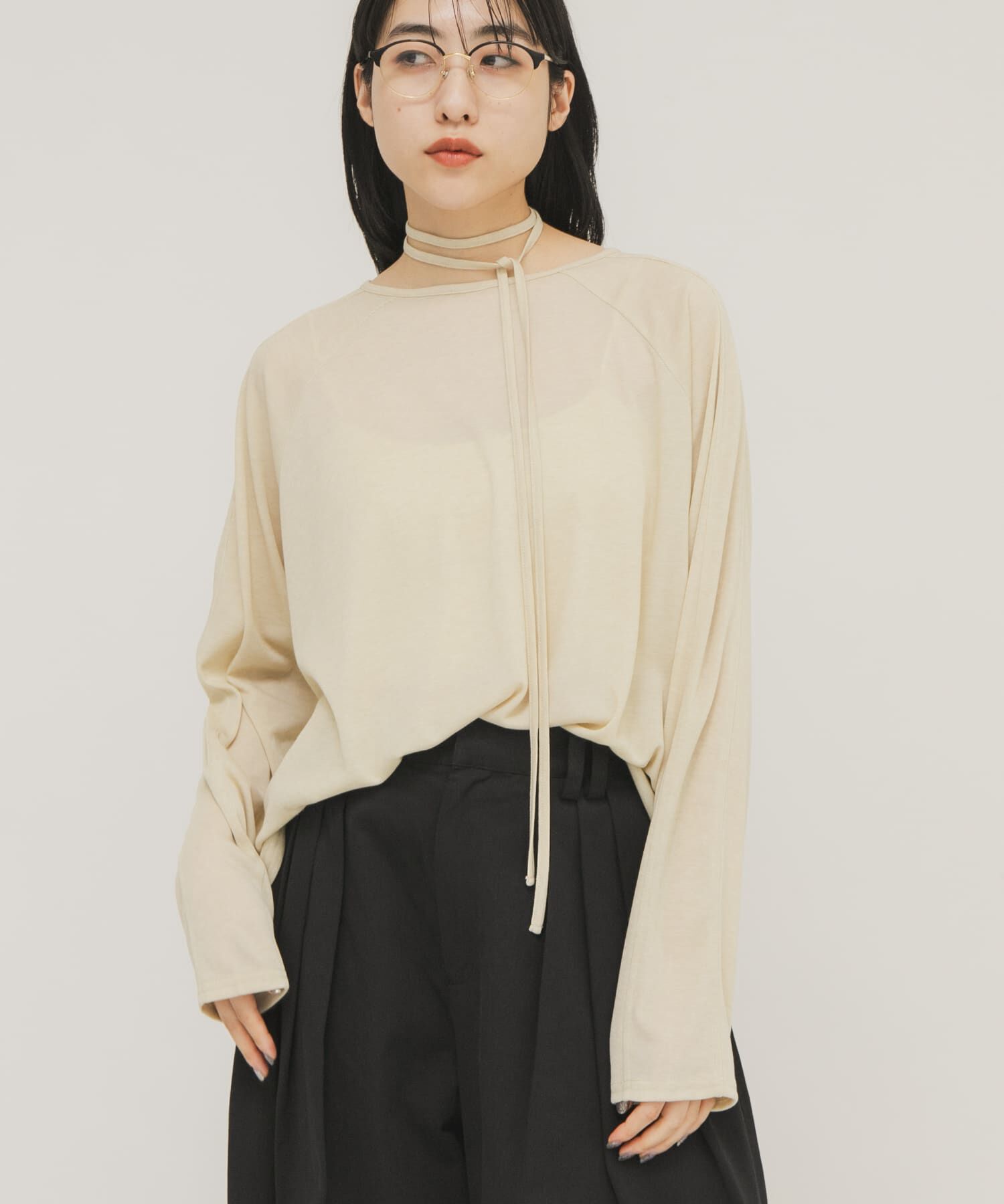  「ルーズシアートップス+ストラップ」|Tシャツ・カットソー|