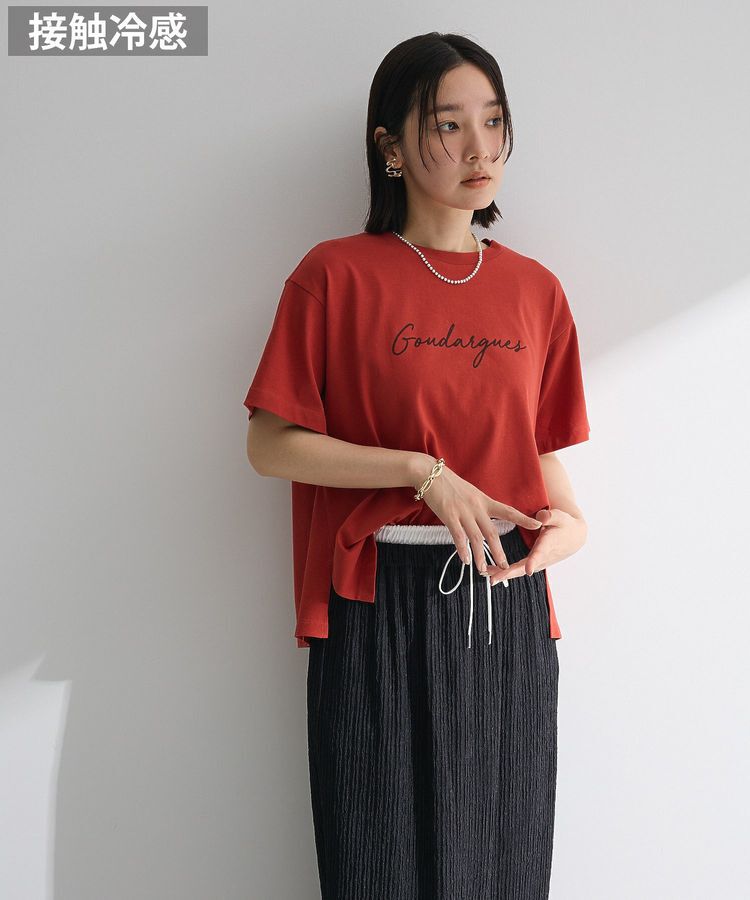 Green Parks「フロッキー筆記体ロゴボックスTシャツ」|Tシャツ・カットソー|Orange