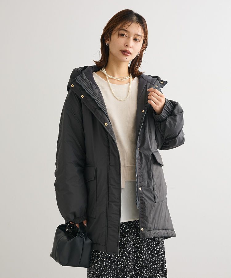 Green Parks「フーディ中綿コート」|その他|Charcoal Gray
