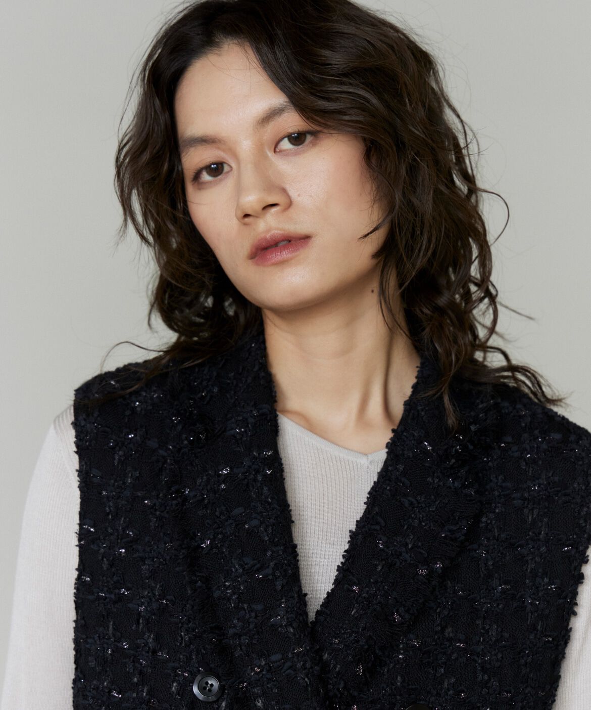 la veille by SUPERIOR CLOSET「《大きいサイズ》LINTONテーラードジレ」|ダウンベスト・ベスト|
