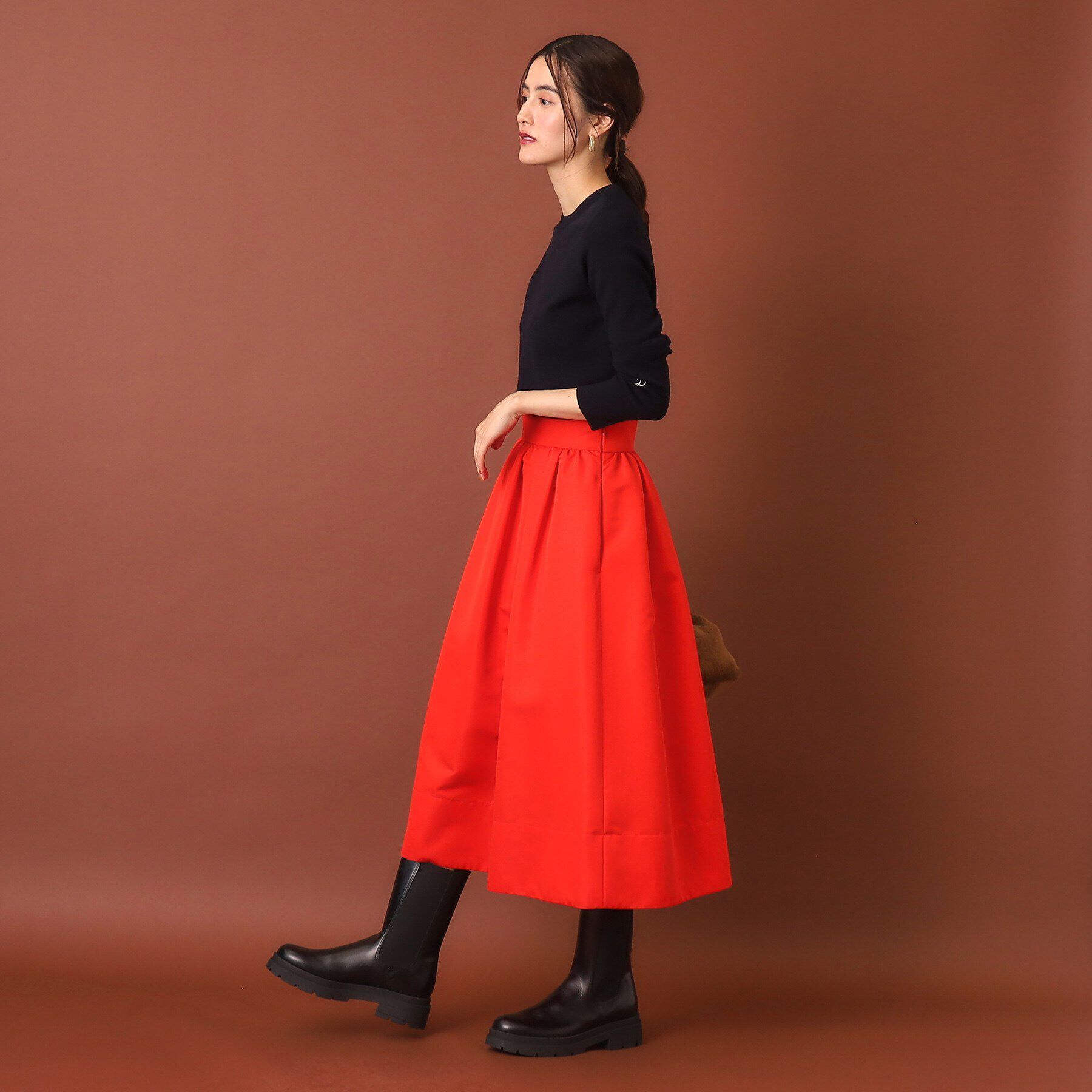 DRESSTERIOR「【大人百花冬号掲載　モデル美香さん着用】タックボリュームスカート」|スカート|