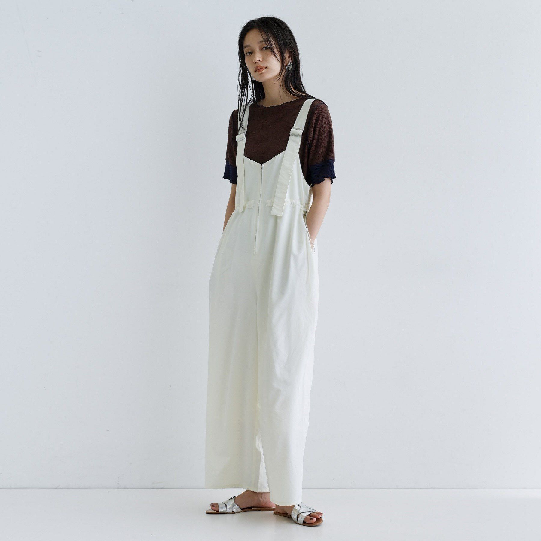 GALLEST「【一部店舗限定】バイカラープリーツカットソー」|Tシャツ・カットソー|