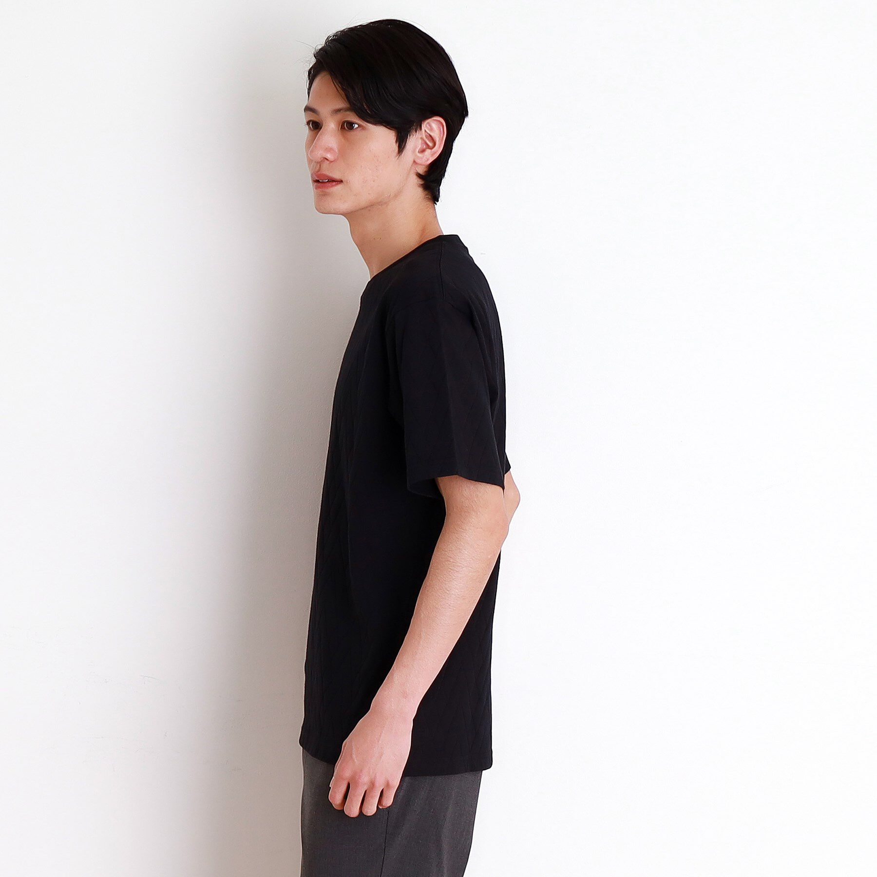 THE SHOP TK「ジオメトリック リンクス柄 半袖Ｔシャツ 洗濯機OK」|Tシャツ・カットソー|