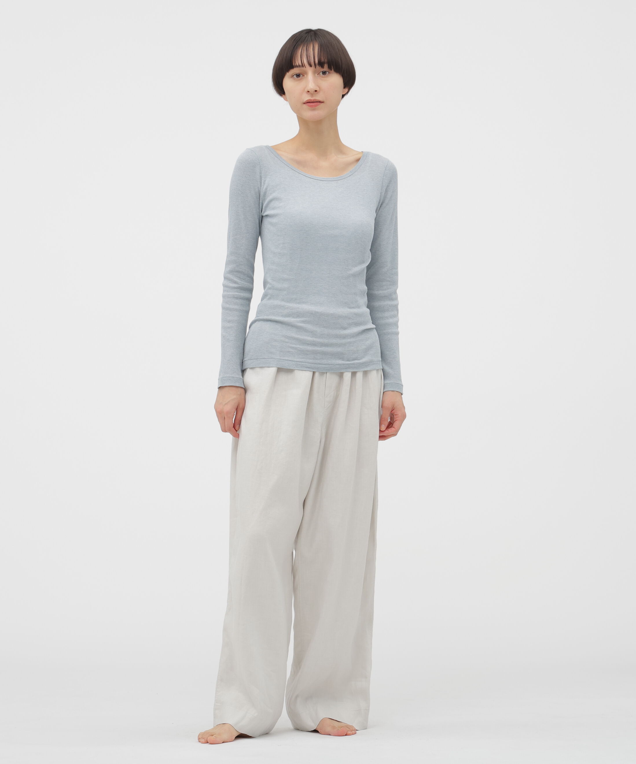 MARGARET HOWELL HOUSEHOLDGOODS「COTTON SILK RIB TOP」|Tシャツ・カットソー|