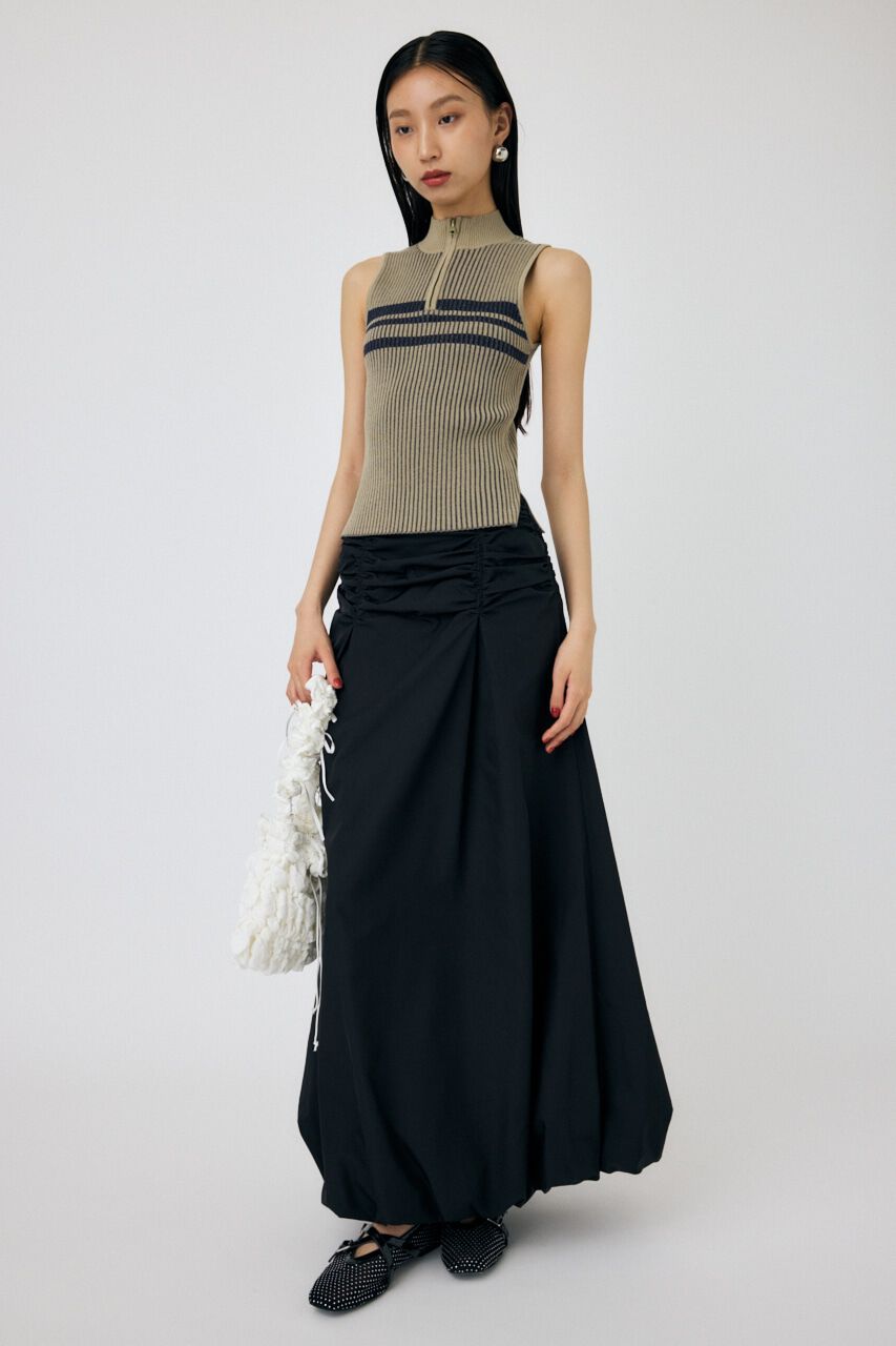 MOUSSY「MOCK NECK ハーフジップトップス」|タンクトップ|