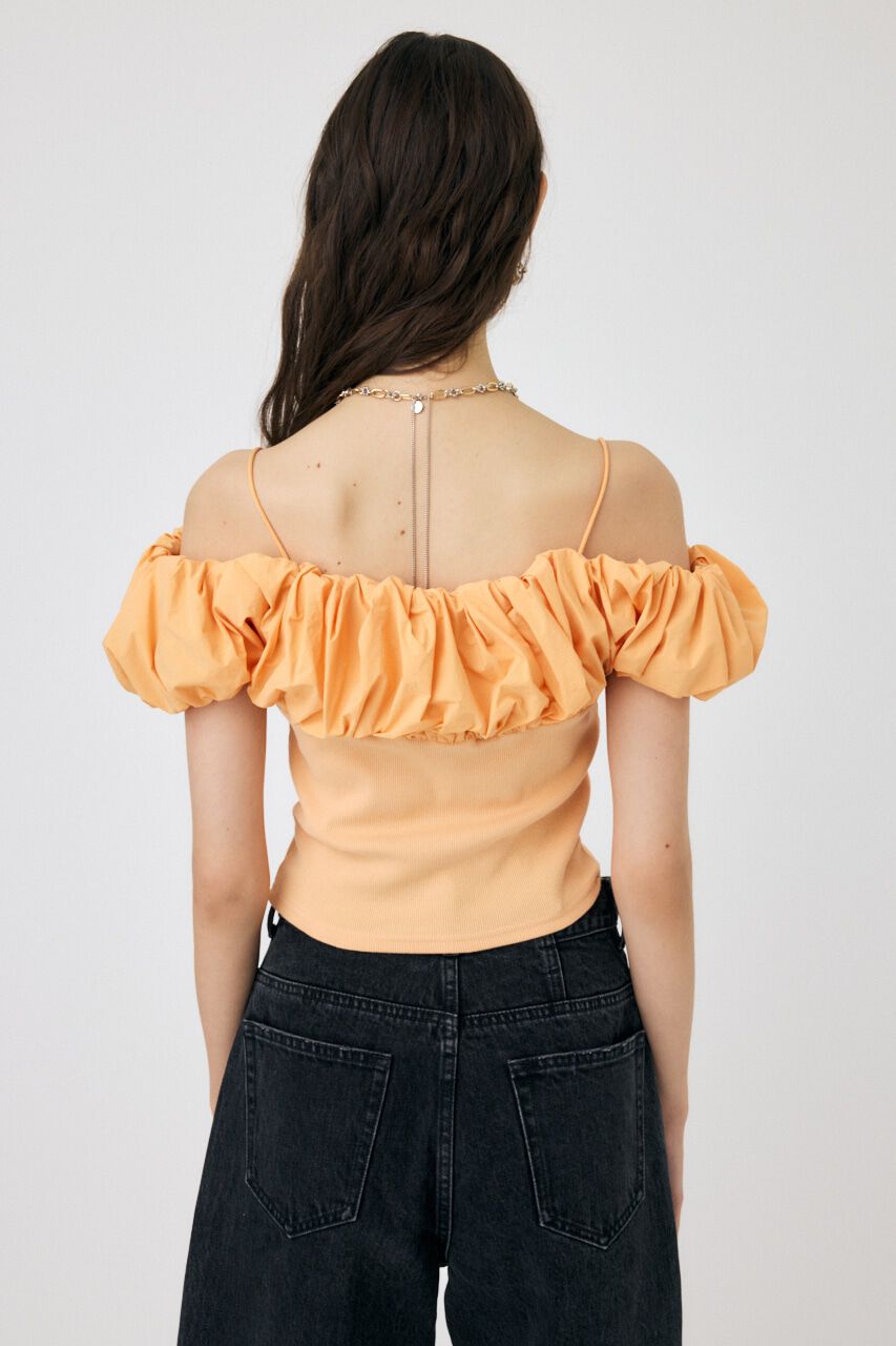 MOUSSY「VOLUME SLEEVE DOCKING トップス」|Tシャツ・カットソー|