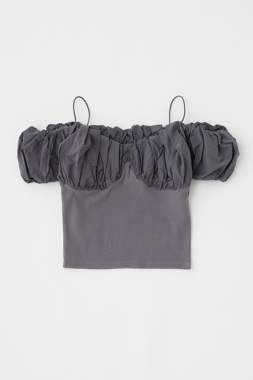 MOUSSY「VOLUME SLEEVE DOCKING トップス」|Tシャツ・カットソー|